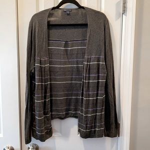 Gap Open Front Cardigan - grey/purple